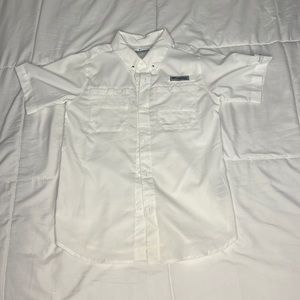 Boys White Columbia Shirt
